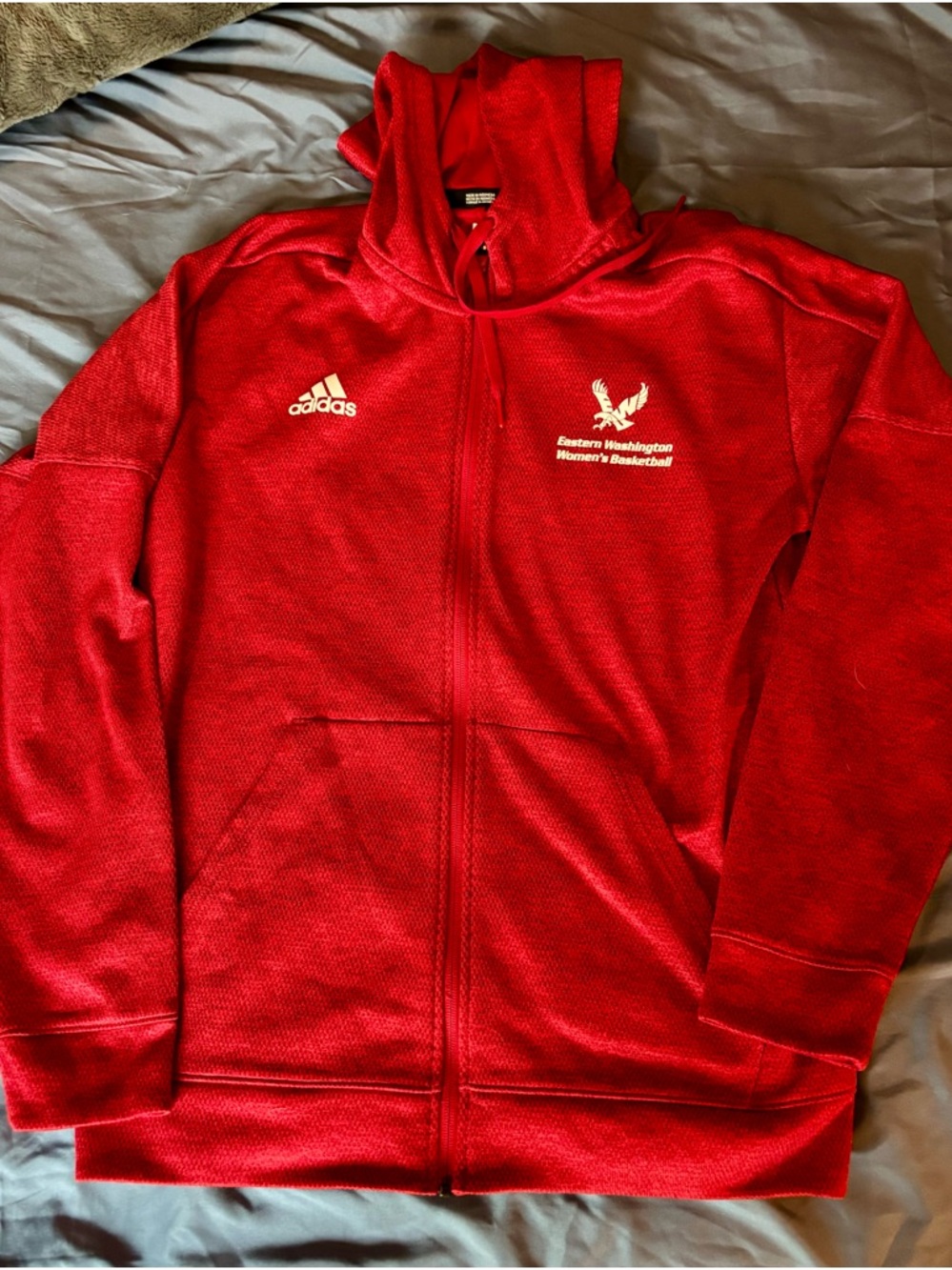 adidas Red EWU Womens basketball Athletic Hoodie